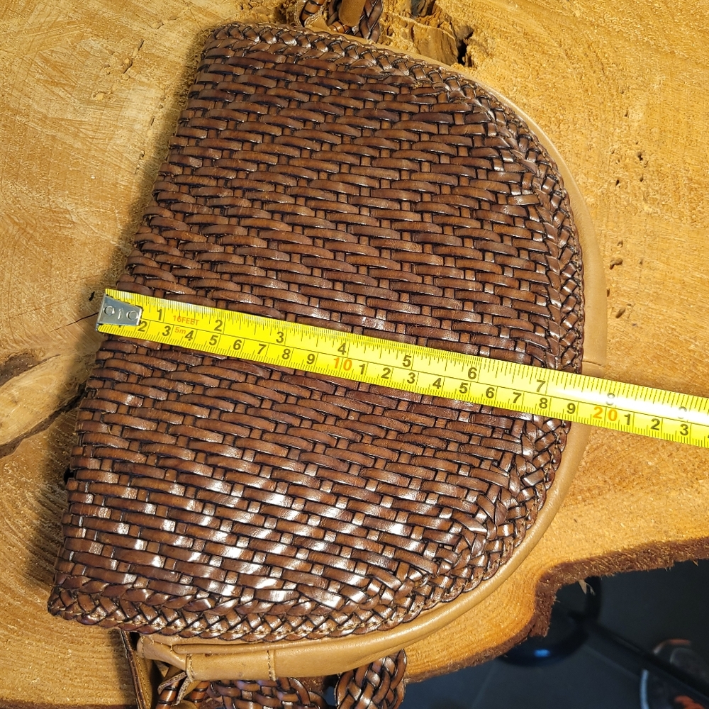 De Vecchi Italian Woven Leather Bag - Picture 10 of 15